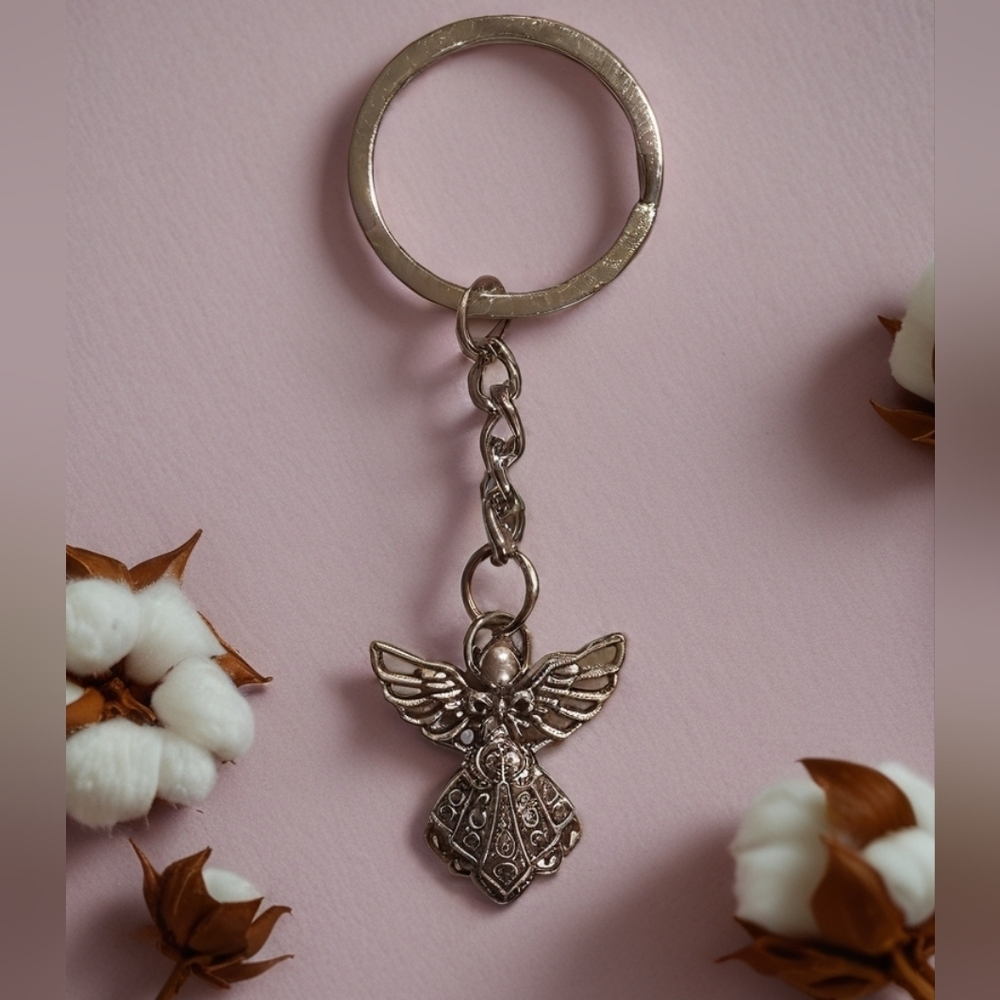 Charming Angel Keychain in Silver